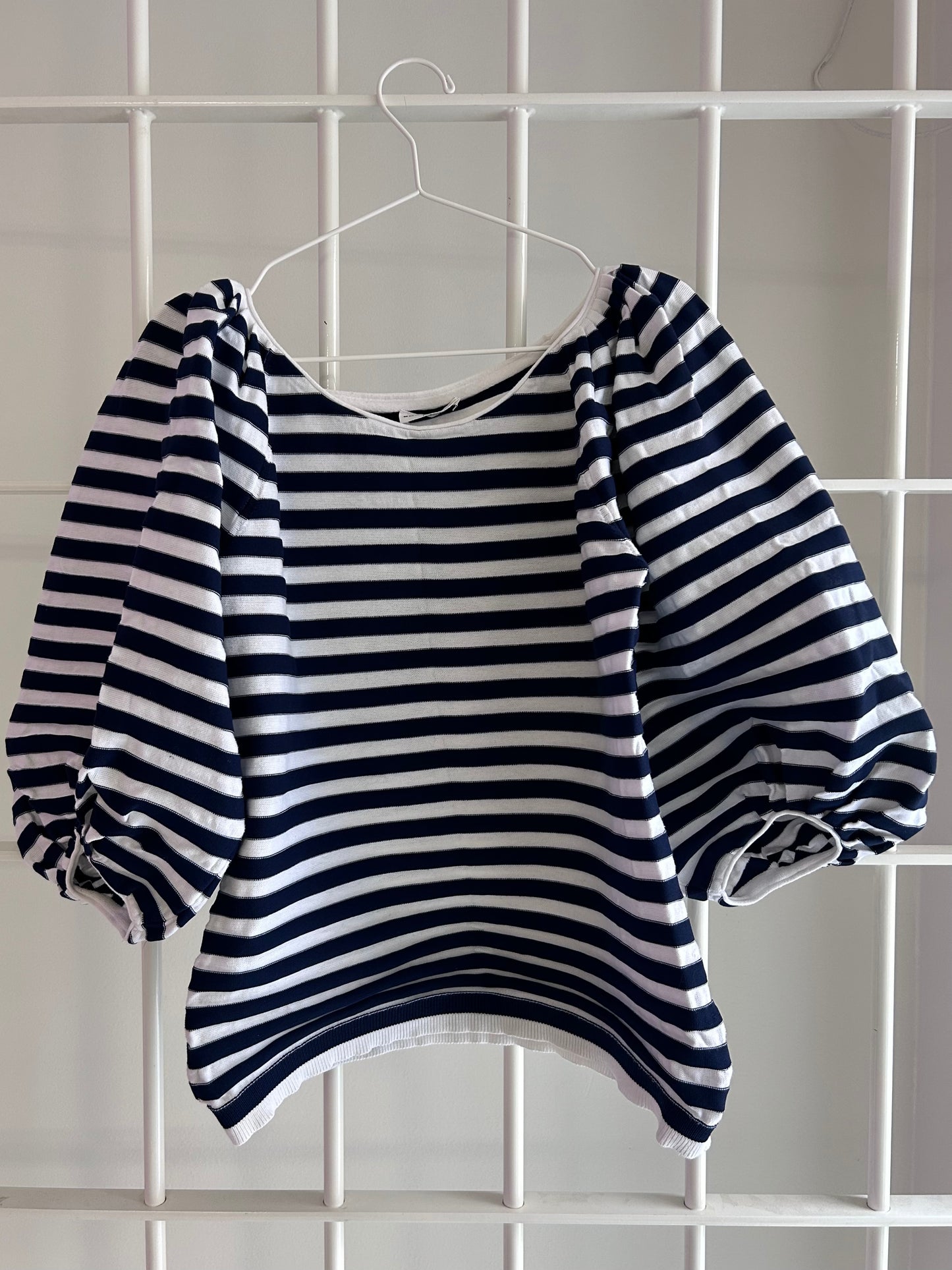 Sonia Rykiel – Randig tröja med puffärm